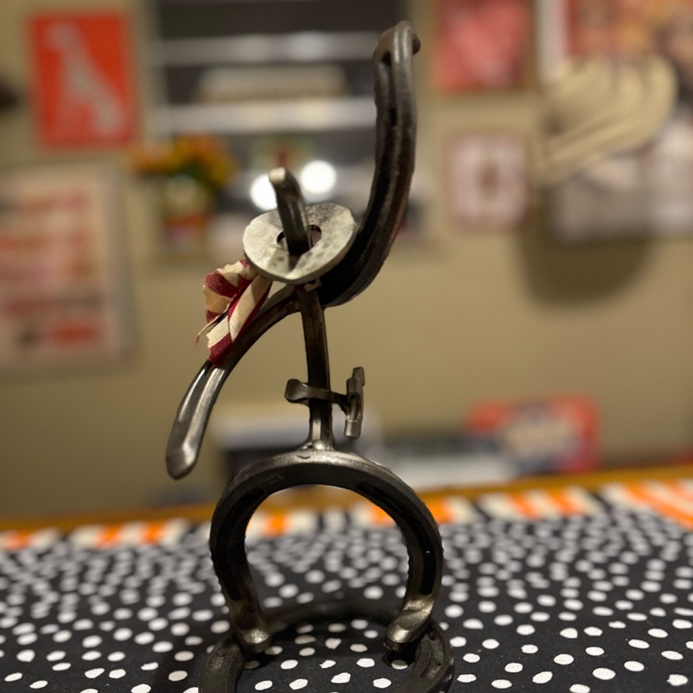 Unique Vintage Metal Horse Sculpture